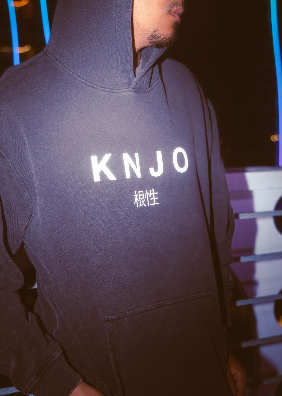 KNJO “ROOTS” Snow Washed Hoodie | Automotive Streetwear
